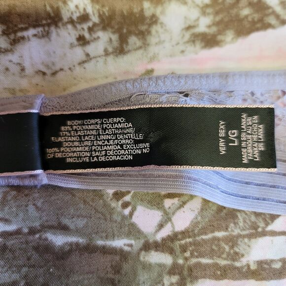 Victorias Secret Very Sexy Lace Lavendar Gray Bralette Womens Size L - Picture 6 of 8